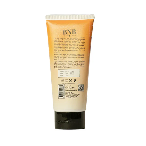 BNB Vitamin C Rice Scrub - 200ml – Radiance Boosting Vitamin C Rice Scrub - Image 2