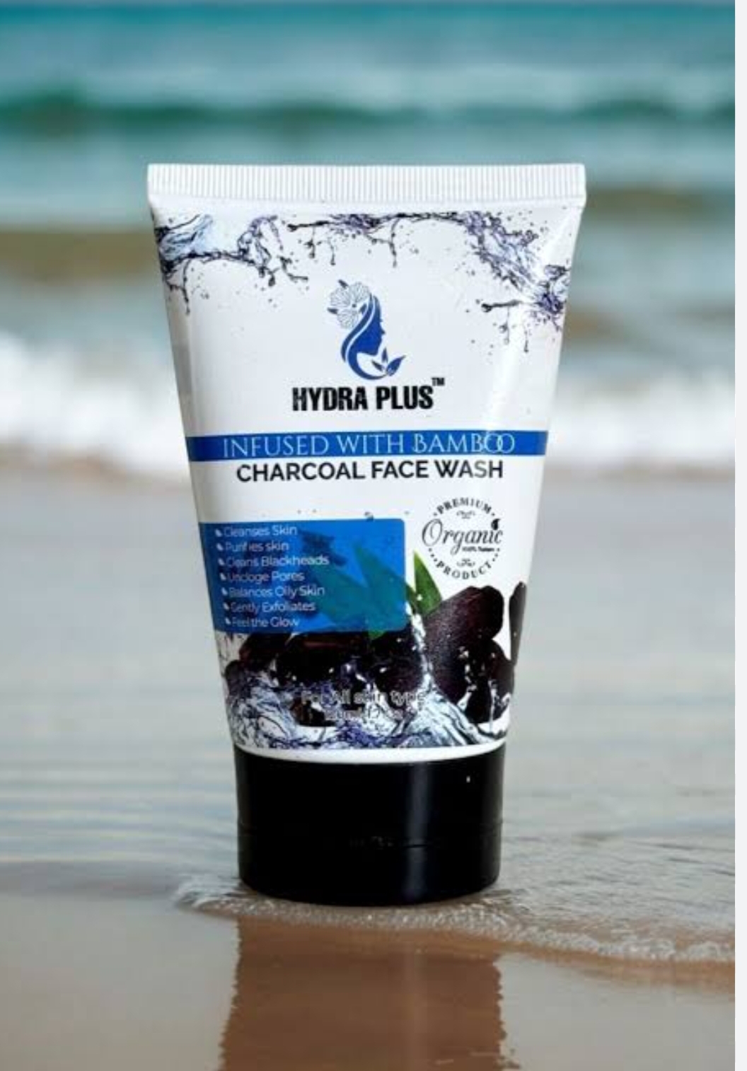 Hydra Plus Charcoal Face Wash (120ml) – Detoxifying Activated Charcoal Face Wash