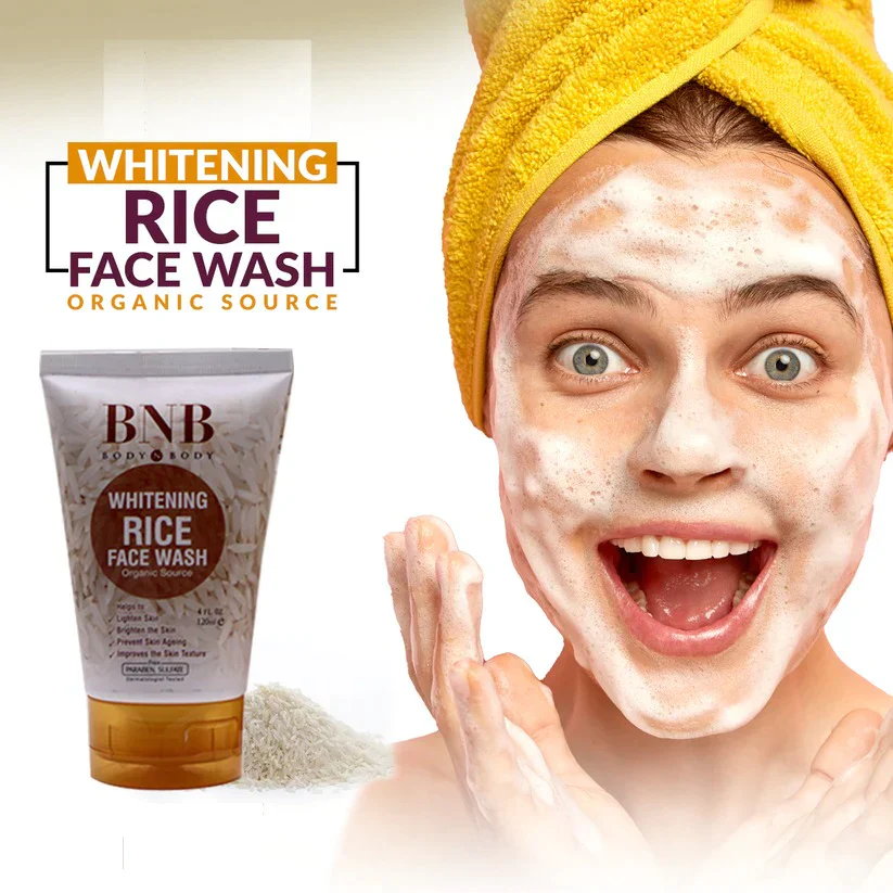 BNB Whitening Rice Extract Face Wash - 120ml – Premium Rice Extract Face Wash - Image 2